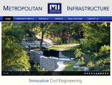 Tablet Screenshot of metroinfrastructure.com